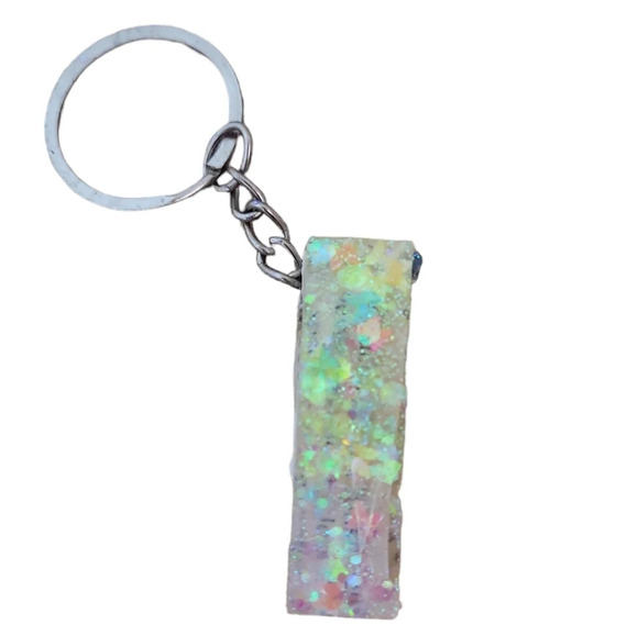 Trust Fortune I Resin Alphabet Letter Keychain Sparkly Glitter Key Chai… - Picture 1 of 2